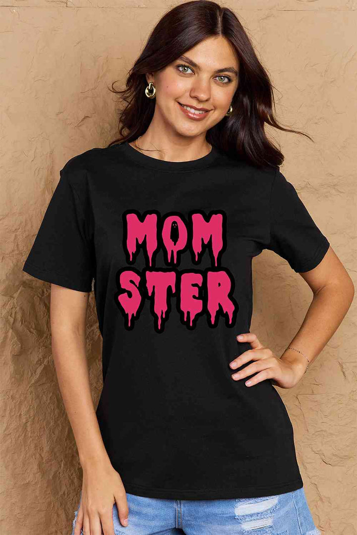 Simply Love Full Size MOM STER Graphic Cotton T-Shirt | 1mrk.com