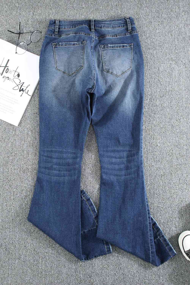 Baeful High Waist Flare Jeans with Pockets | 1mrk.com