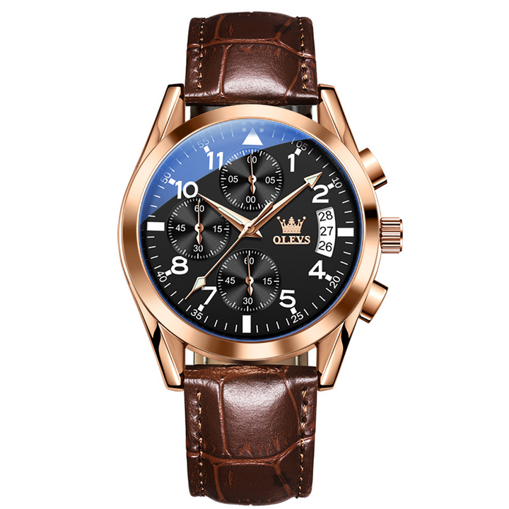 OLEVS 2878 Watches Men Luxury Sports Watches Black Silicone Strap Quartz | 1mrk.com