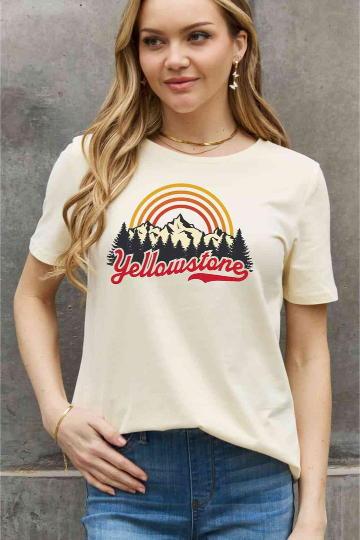 Simply Love Full Size YELLOWSTONE Graphic Cotton Tee | 1mrk.com