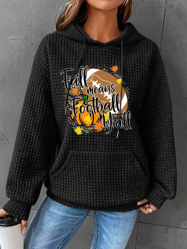FALL MEANS FOOTBALL Y'ALL Graphic Hoodie | 1mrk.com