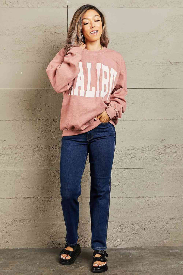 Sweet Claire "Malibu" Oversized Crewneck Sweatshirt |1mrk.com