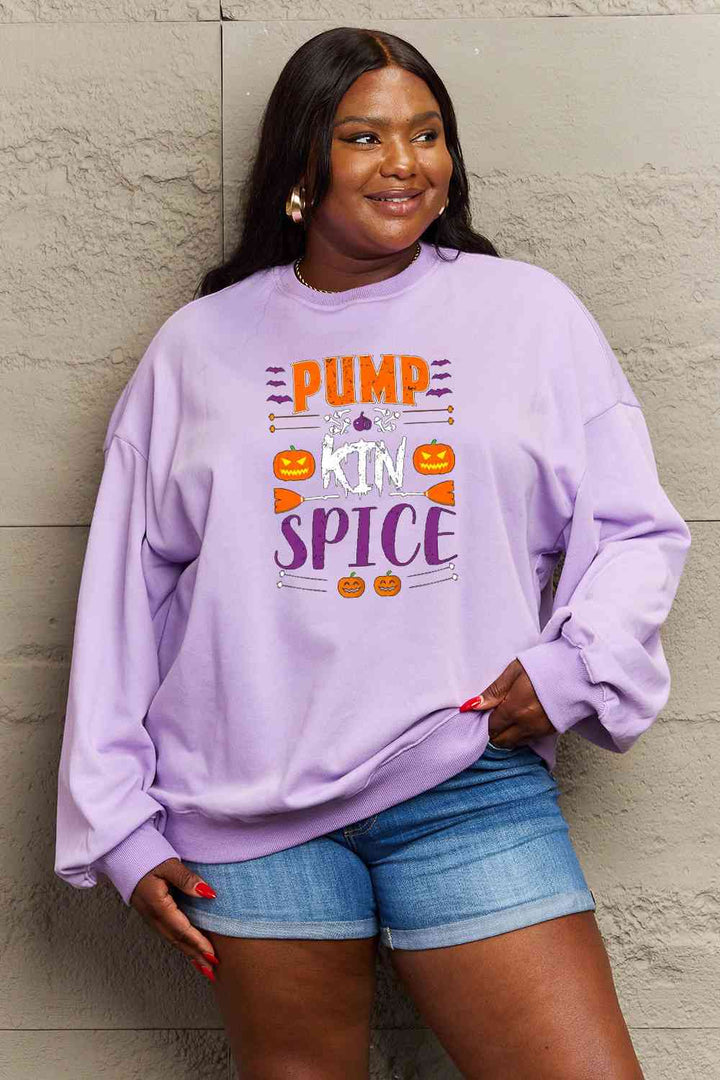 Simply Love Full Size PUMPKIN SPICE Graphic Sweatshirt |1mrk.com