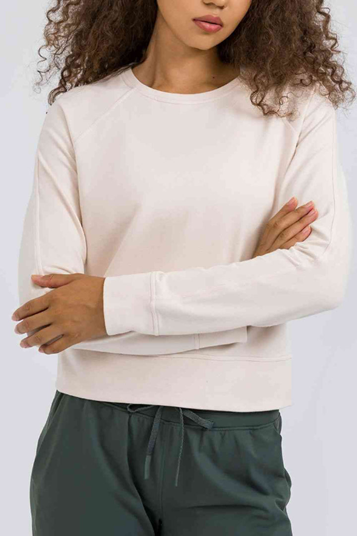 Cozy and Fabulous Raglan Sleeve Sports Top |1mrk.com