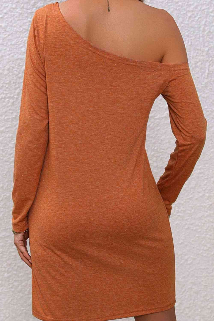 Twisted One-Shoulder Mini Dress | 1mrk.com