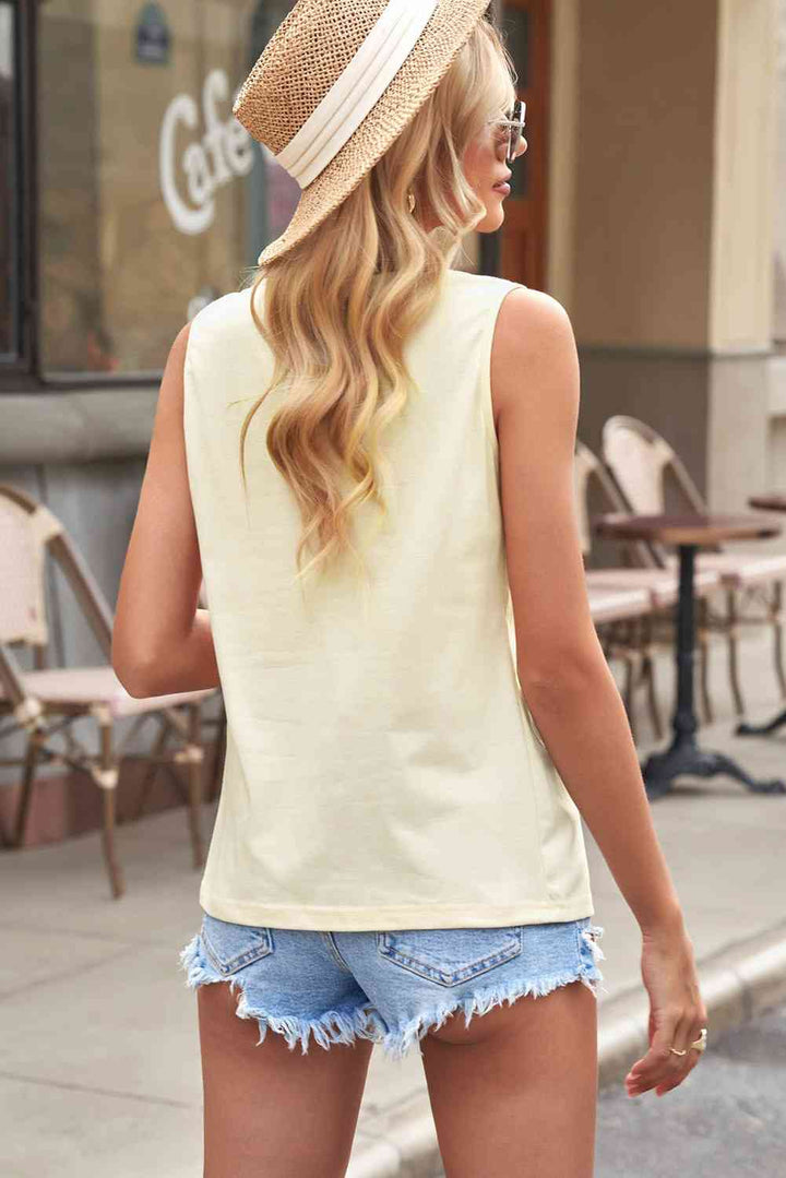 Grommet Notched Neck Tank | 1mrk.com