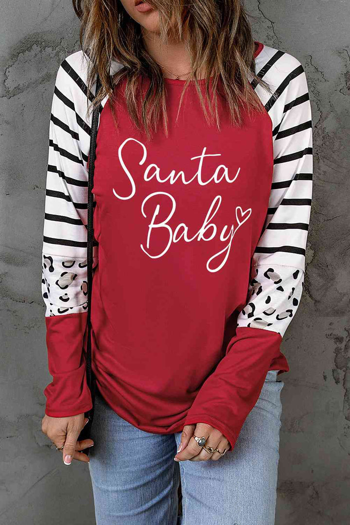 SANTA BABY Graphic Long Sleeve T-Shirt | 1mrk.com