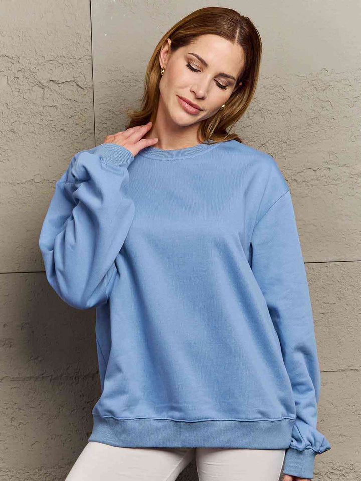 Simply Love Full Size Dropped Shoulder Sweatshirt |1mrk.com