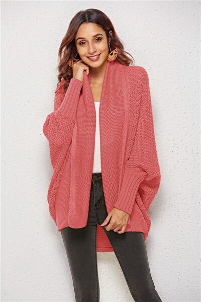 Open Front Batwing Sleeve Cardigan |1mrk.com