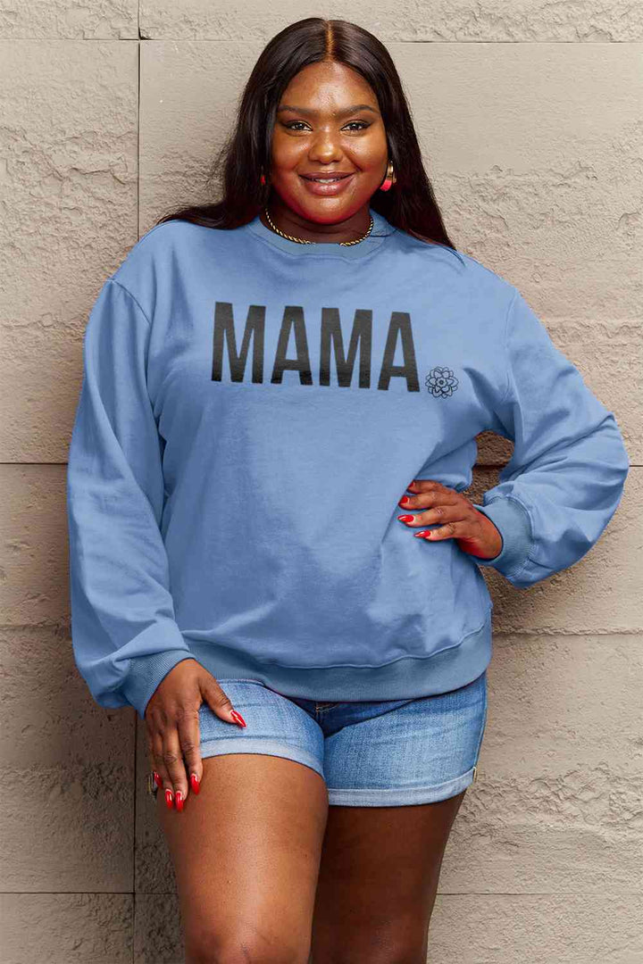 Simply Love Full Size MAMA Graphic Long Sleeve Sweatshirt |1mrk.com