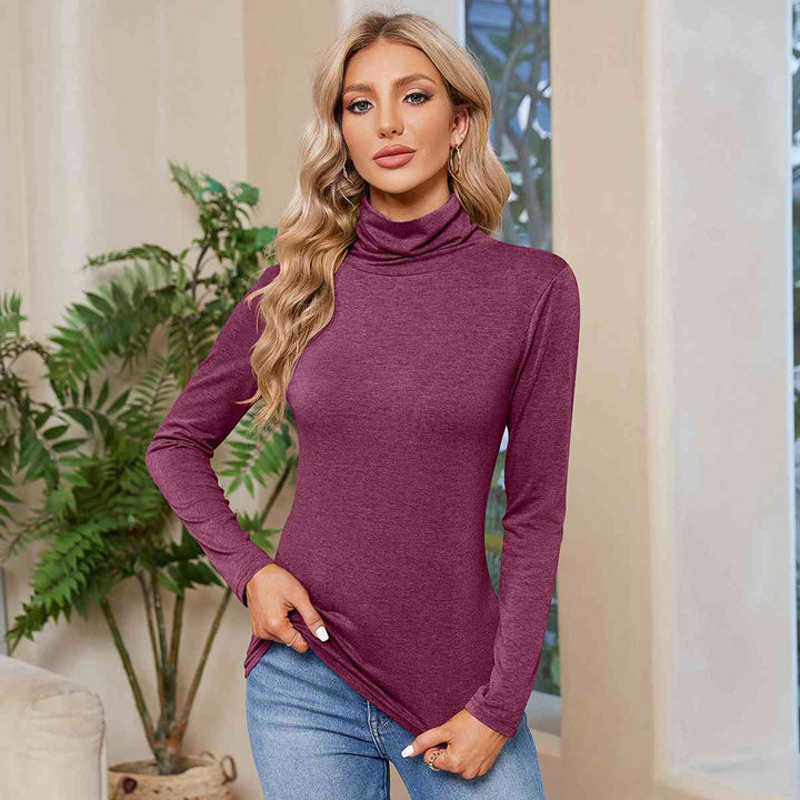 Turtleneck Long Sleeve T-Shirt | 1mrk.com