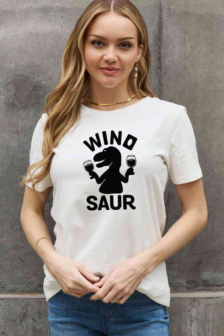 Simply Love Full Size WINOSAUR Graphic Cotton T-Shirt | 1mrk.com