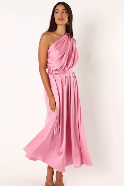 Ruched One Shoulder Dress |1mrk.com