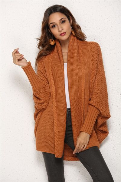 Open Front Batwing Sleeve Cardigan |1mrk.com