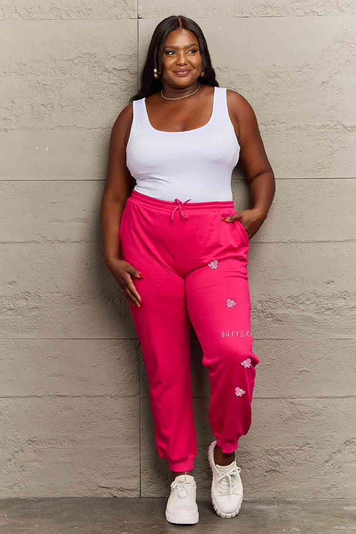 Simply Love Simply Love Full Size Drawstring BUTTERFLY Graphic Long Sweatpants | 1mrk.com