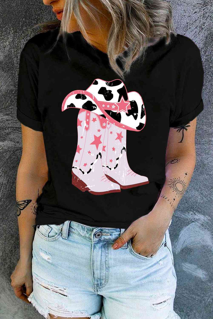 Cowboy Hat and Boots Graphic Tee | 1mrk.com