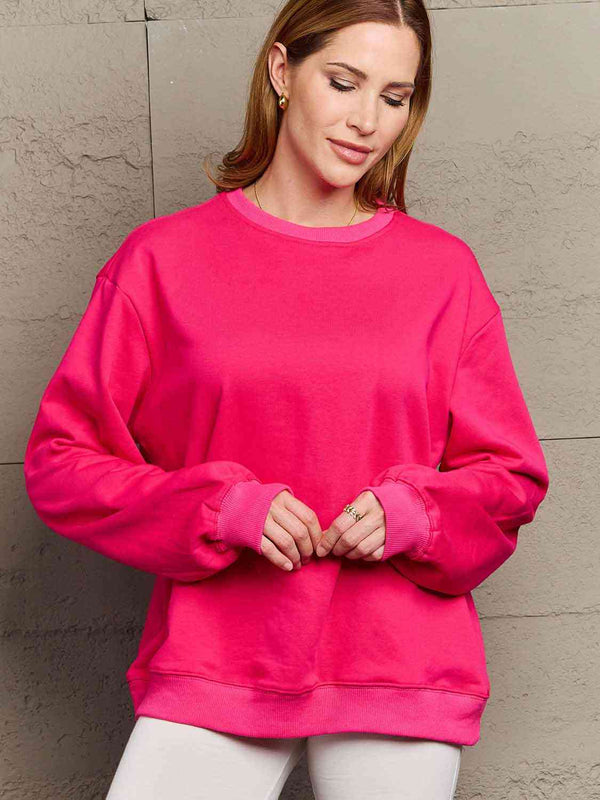 Simply Love Full Size Dropped Shoulder Sweatshirt |1mrk.com