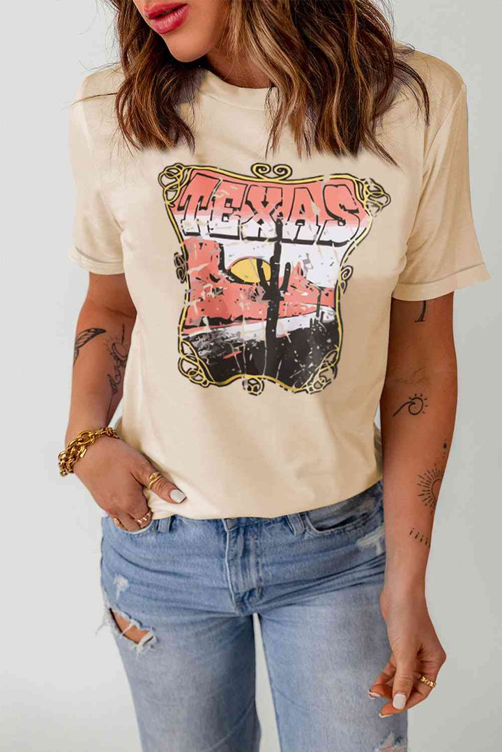 TEXAS Graphic Cuffed Tee Shirt | 1mrk.com