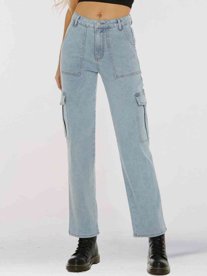 Straight Leg Jeans with Pockets | 1mrk.com