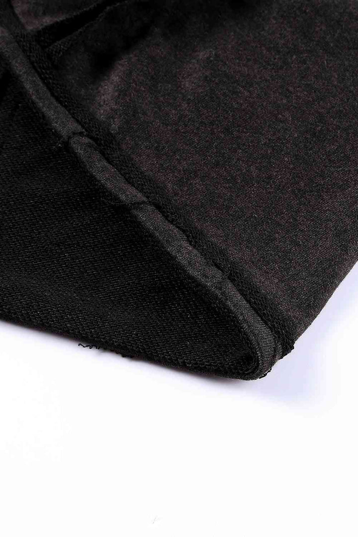 Exposed Seam Drawstring Hooded Jacket with Pockets | 1mrk.com