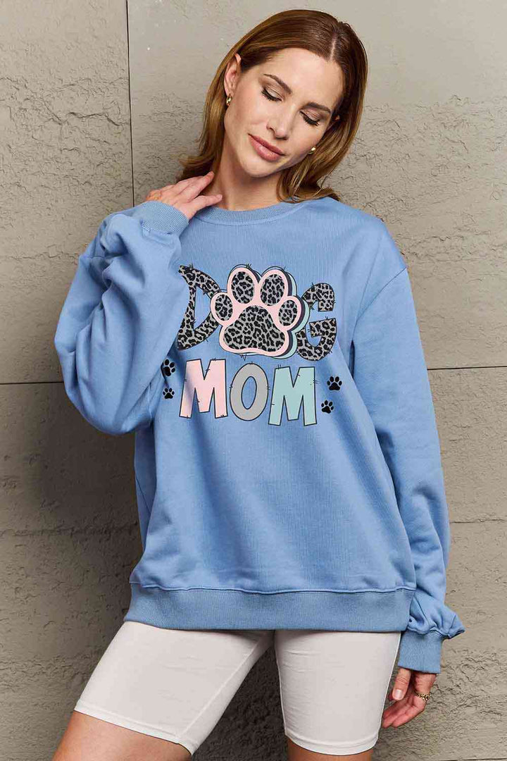 Simply Love Simply Love Full Size DOG MOM Graphic Sweatshirt |1mrk.com