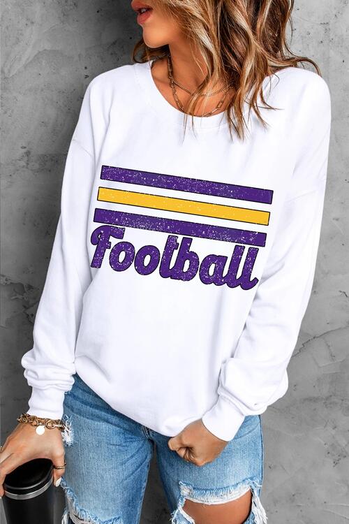 FOOTBALL Graphic Long Sleeve Sweatshirt |1mrk.com