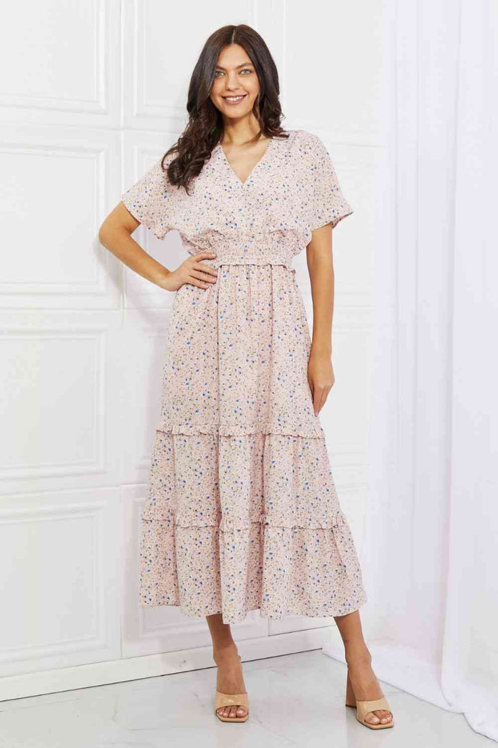 HEYSON Sweet Talk Kimono Sleeve Maxi Dress in Blush Pink | 1mrk.com