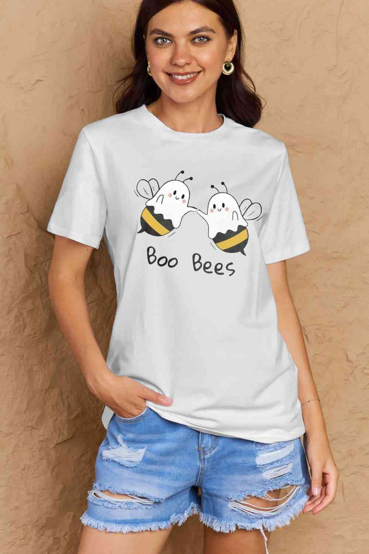 Simply Love Full Size BOO BEES Graphic Cotton T-Shirt | 1mrk.com