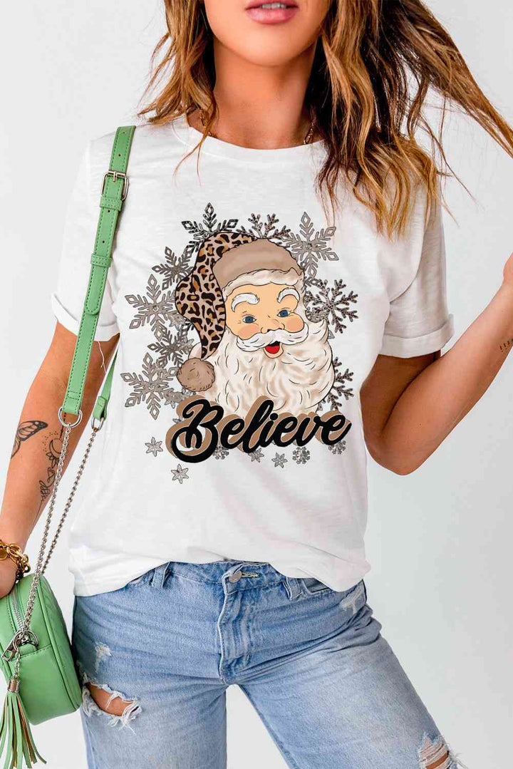 BELIEVE Santa Graphic T-Shirt | 1mrk.com