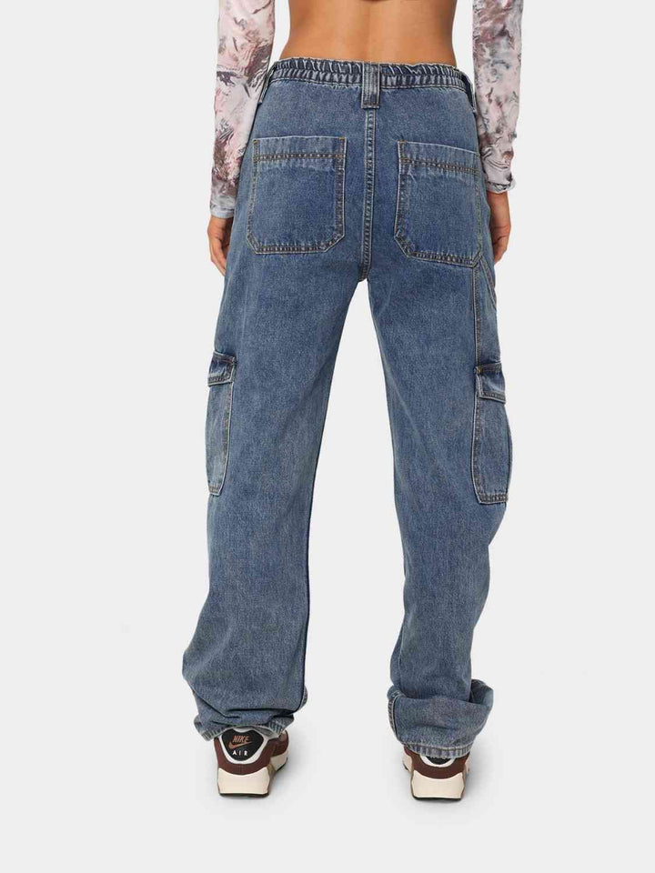 Straight Jeans with Pockets |1mrk.com