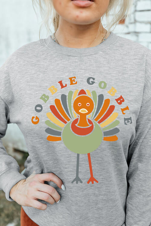 GOBBLE GOBBLE Graphic Long Sleeve Sweater |1mrk.com