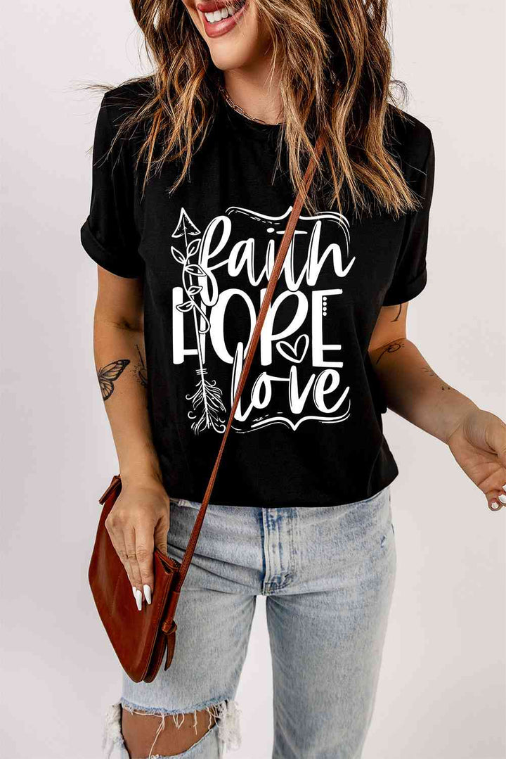 FAITH HOPE LOVE Graphic Tee Shirt | 1mrk.com