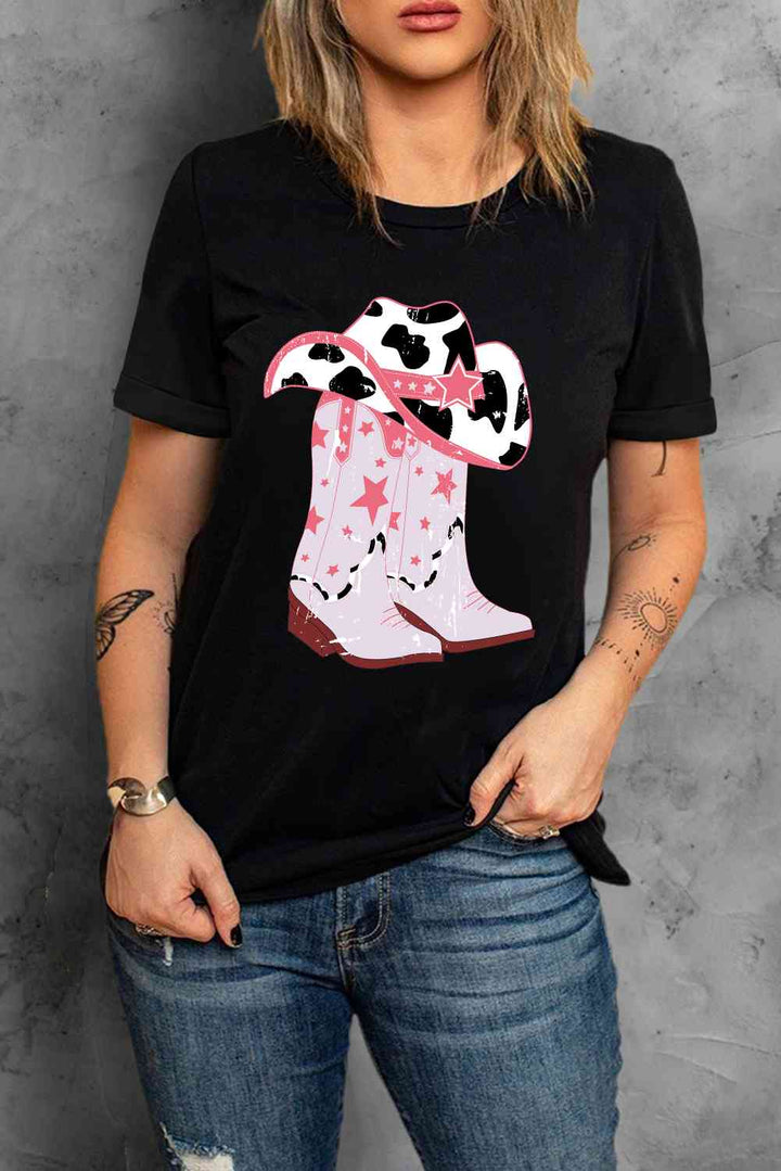 Cowboy Hat and Boots Graphic Tee | 1mrk.com