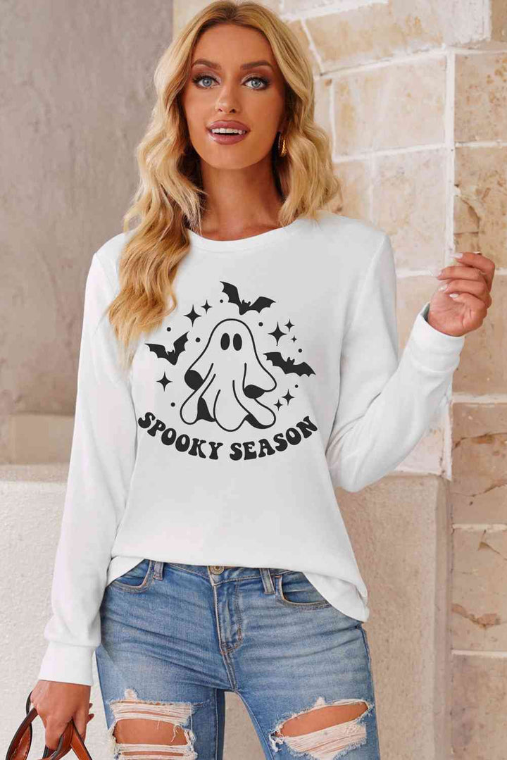 SPOOKY SEASON Graphic Round Neck Sweatshirt | 1mrk.com