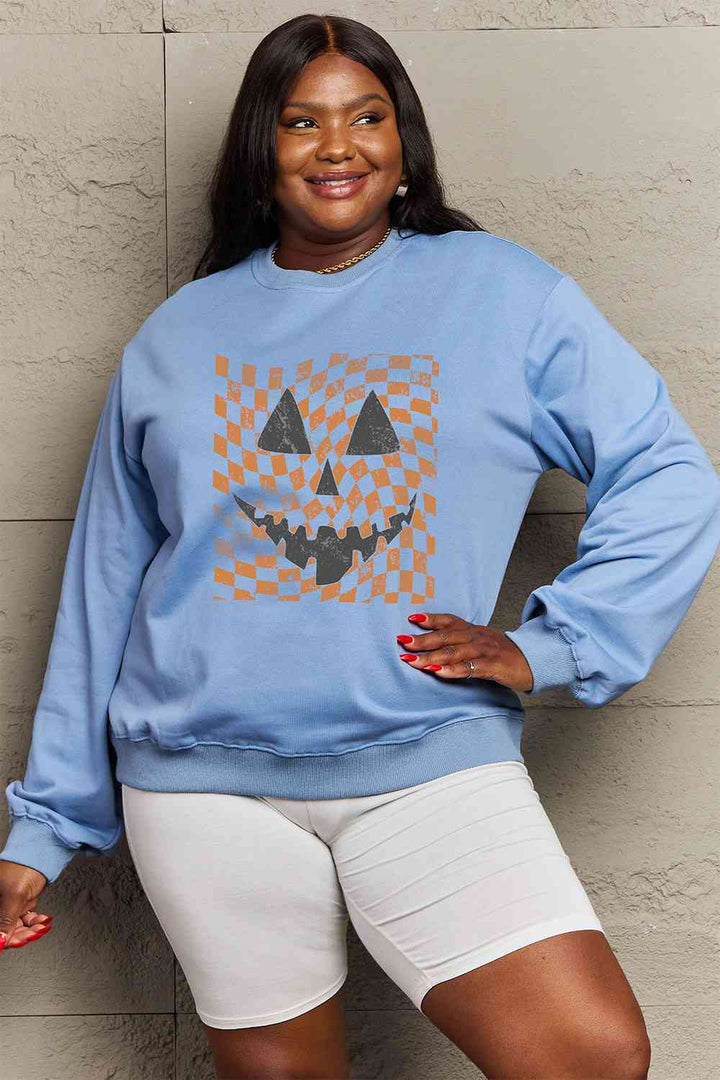 Simply Love Full Size Graphic Dropped Shoulder Sweatshirt |1mrk.com