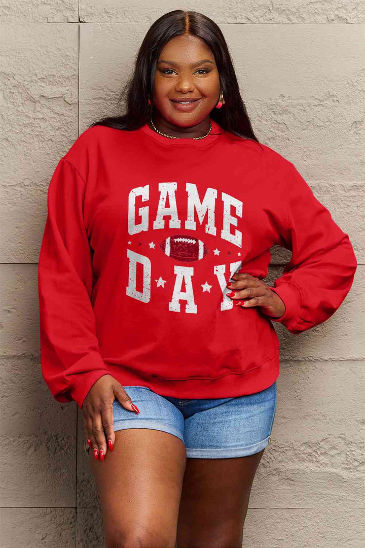 Simply Love Full Size GAME DAY Graphic Sweatshirt | 1mrk.com