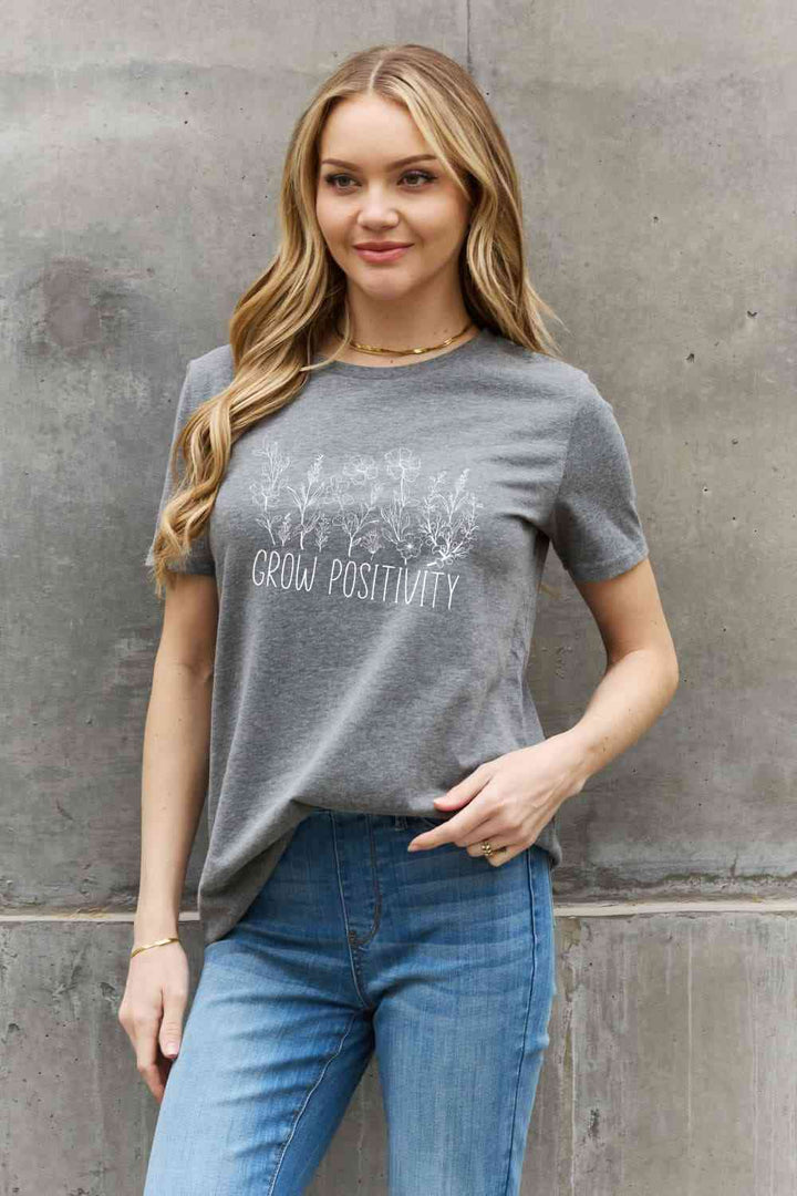 Simply Love Simply Love GROW POSITIVITY Graphic Cotton Tee | 1mrk.com