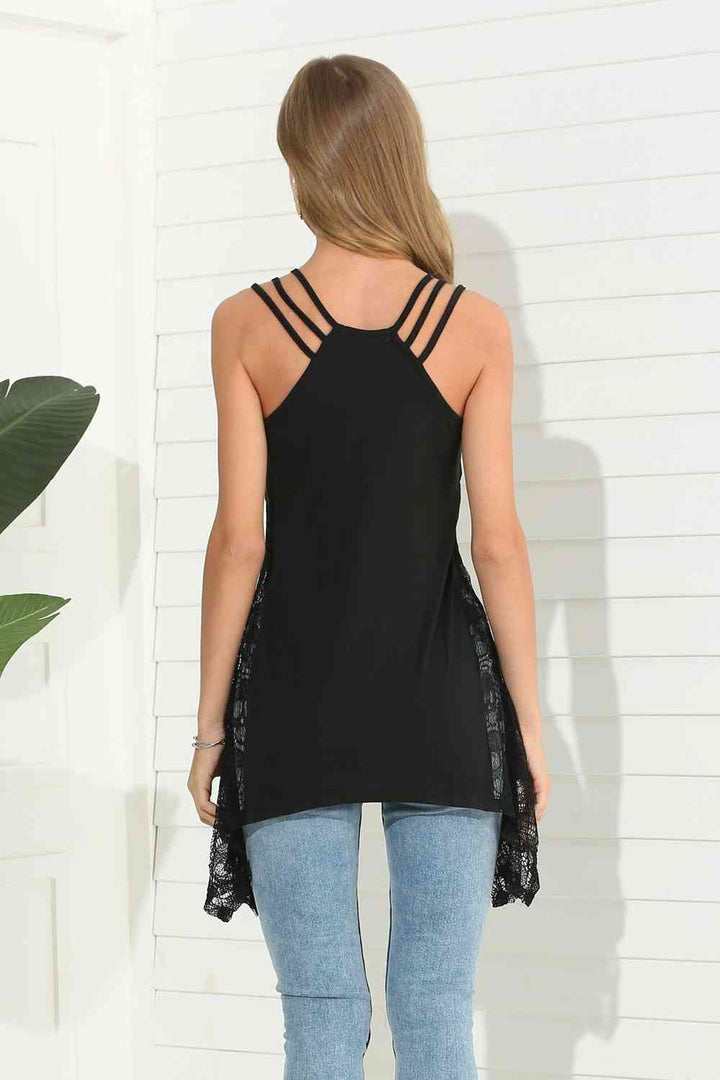 Printed Scoop Neck Strappy Tank | 1mrk.com