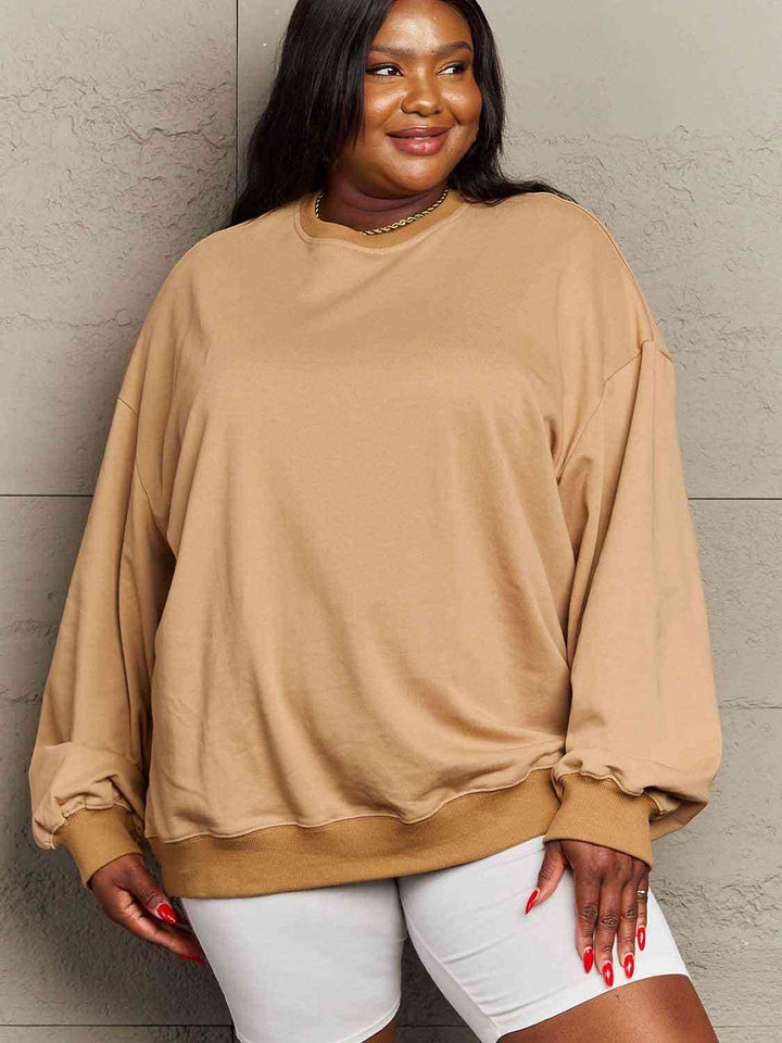 Simply Love Full Size Dropped Shoulder Sweatshirt |1mrk.com