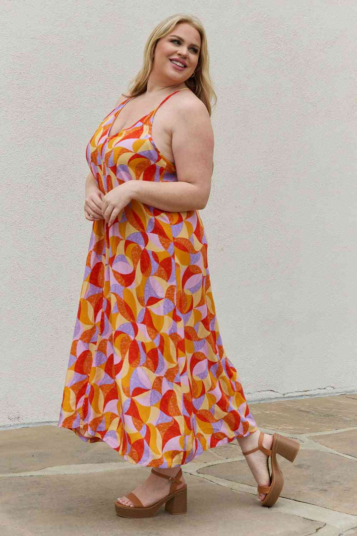 And The Why Full Size Printed Sleeveless Maxi Dress | 1mrk.com