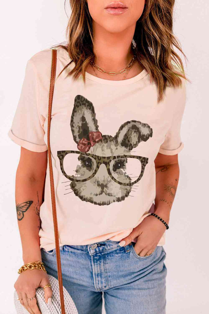 Easter Bunny Graphic Cuffed T-Shirt | 1mrk.com