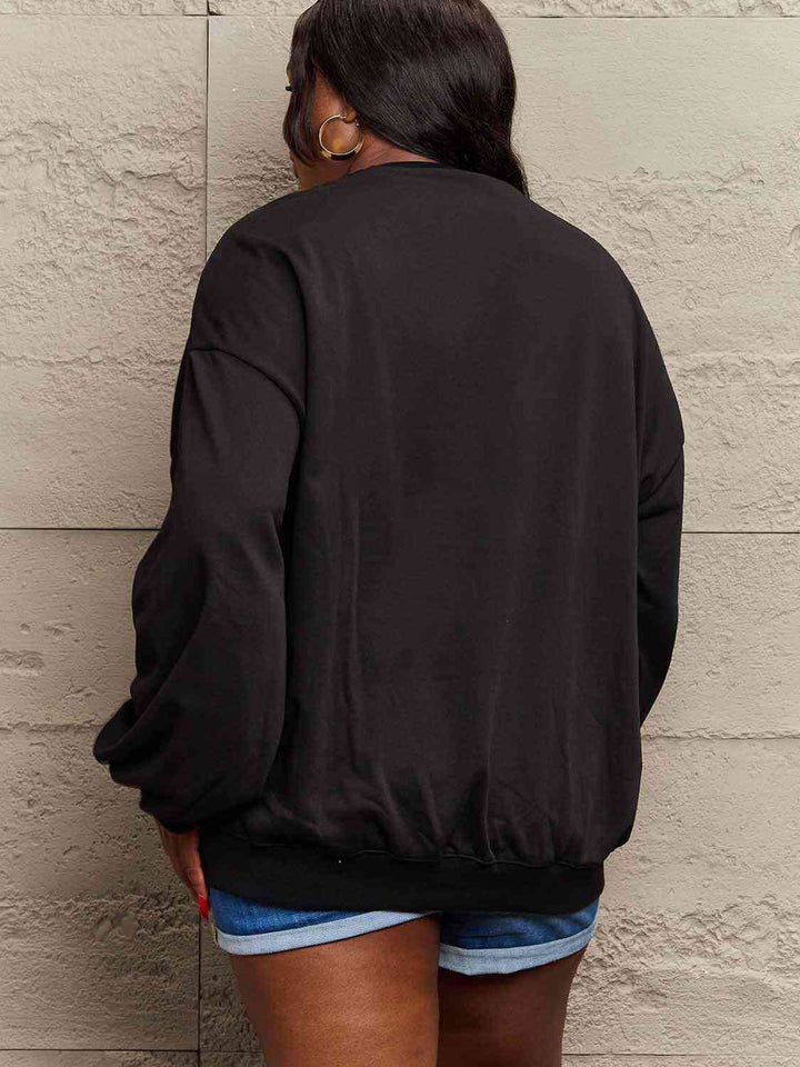 Simply Love Full Size Dropped Shoulder Sweatshirt |1mrk.com