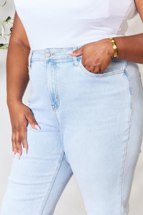BAYEAS Full Size High Waist Straight Jeans |1mrk.com