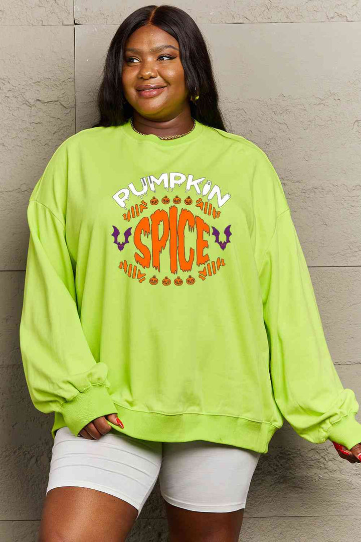 Simply Love Full Size PUMPKIN SPICE Graphic Sweatshirt | 1mrk.com