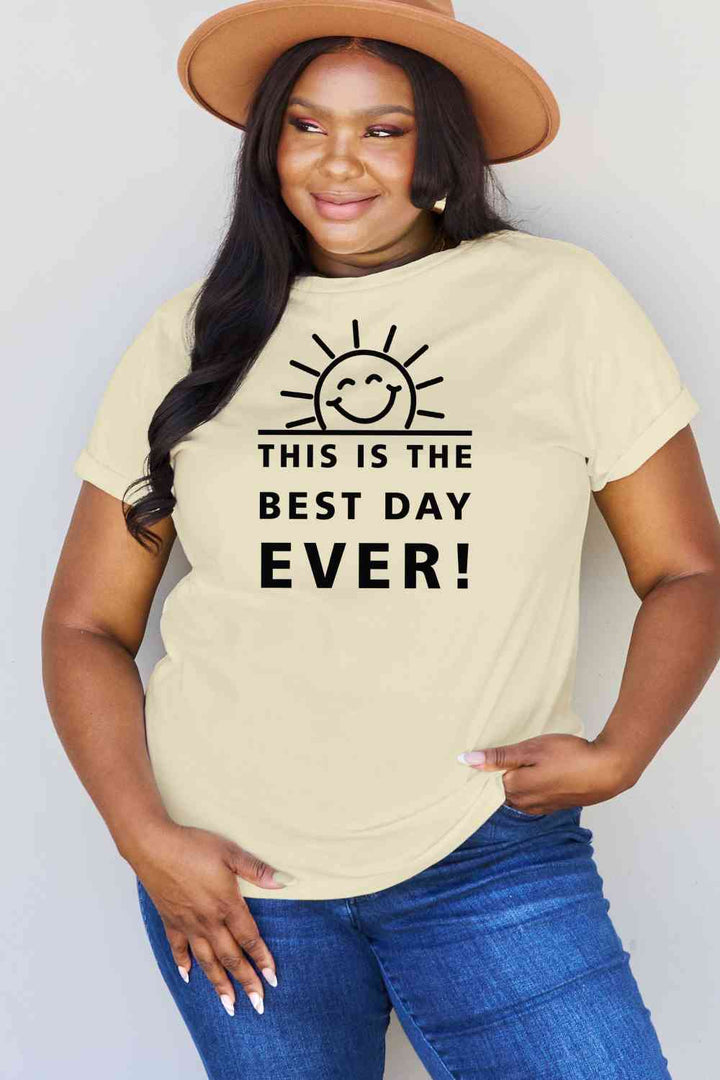 Simply Love Full Size THIS IS THE BEST DAY EVER! Graphic Cotton T-Shirt | 1mrk.com