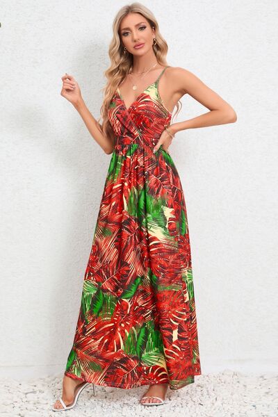 Printed Surplice Maxi Cami Dress | Trendsi