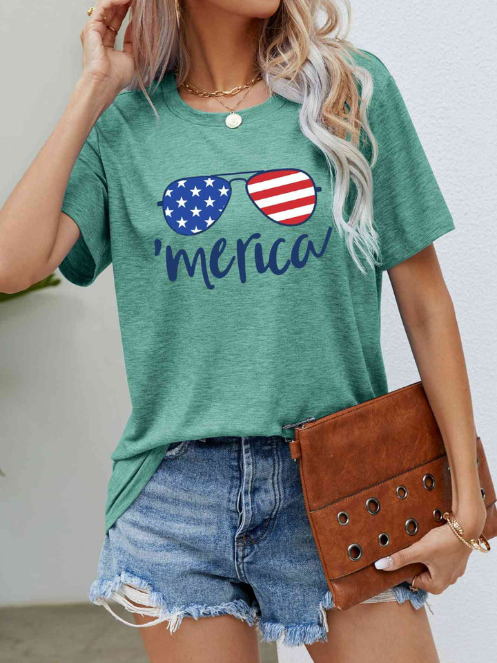 US Flag Glasses Graphic Tee | 1mrk.com