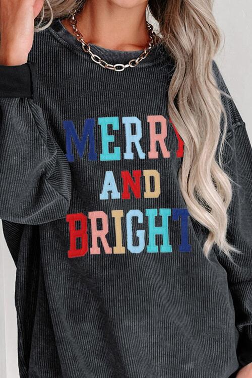 MERRY AND BRIGHT Graphic Sweatshirt |1mrk.com