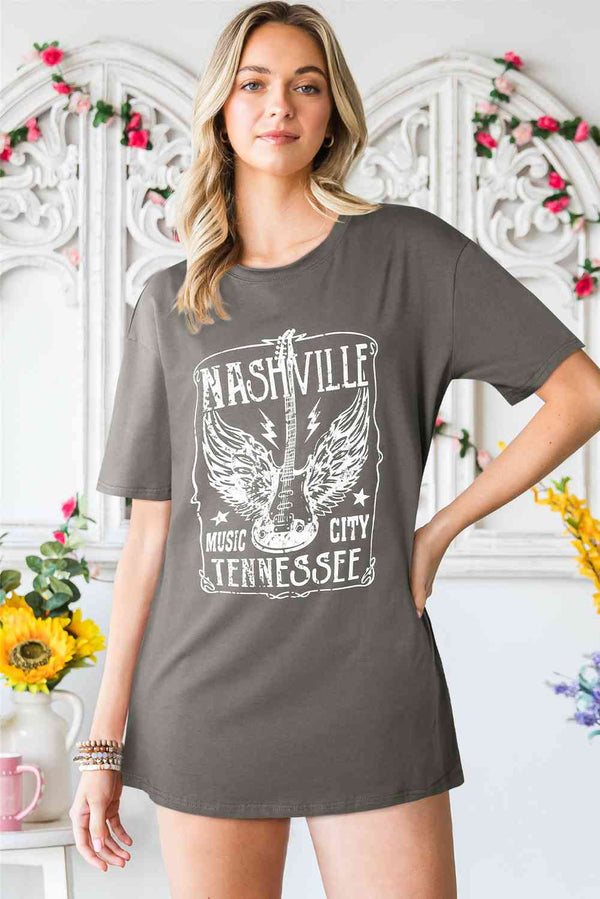 NASHVILLE MUSIC CITY TENNESSEE Graphic T-Shirt | 1mrk.com