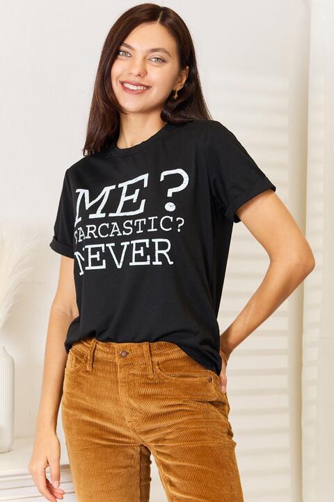 Simply Love Letter Graphic Round Neck T-Shirt | 1mrk.com